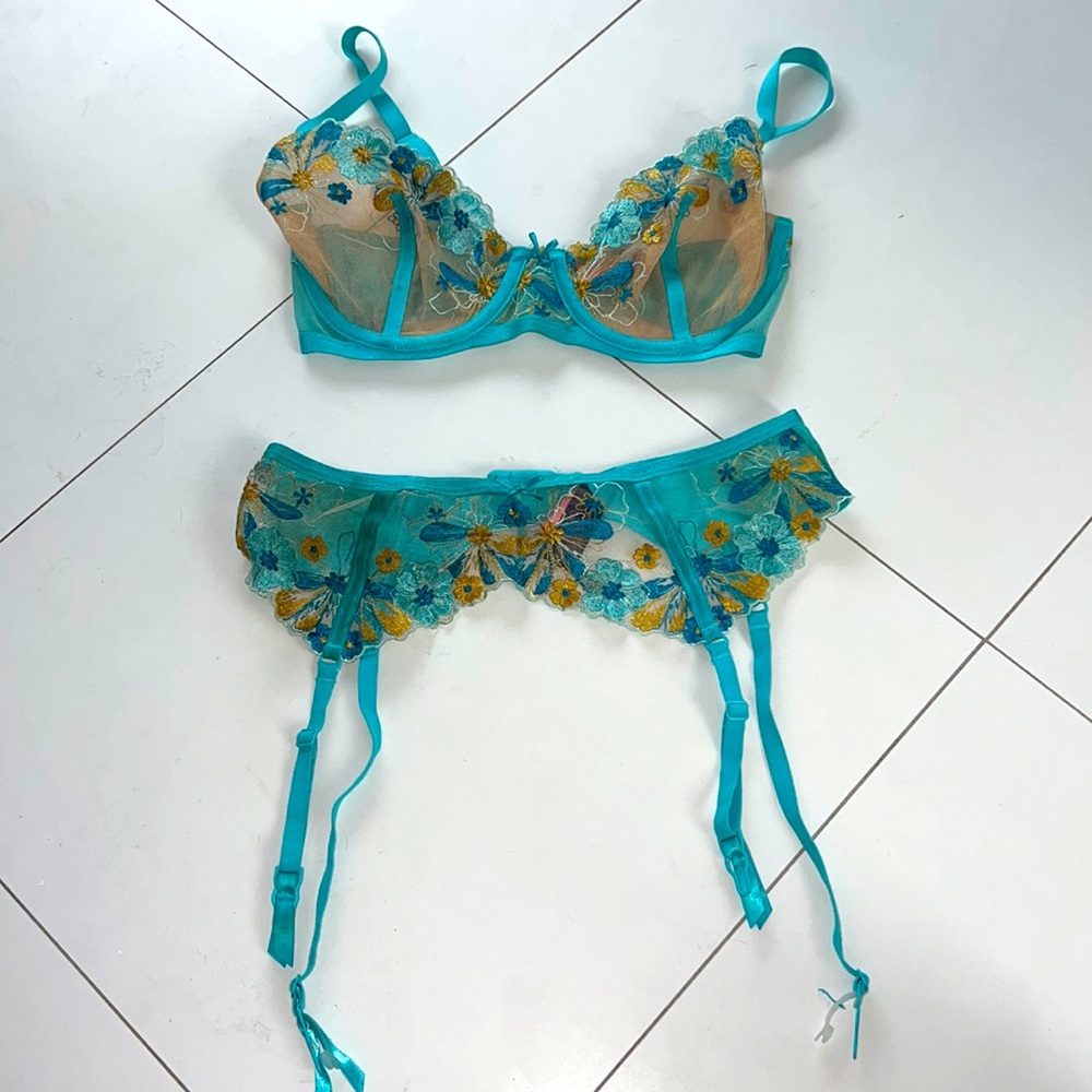 Blue love Vera lingerie set.